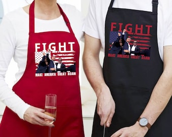 MAGA Trump Baking Apron: Fight President Donald Trump Cooking Accessory, Republican Gift