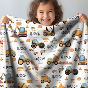 Construction Custom Blanket Etsy