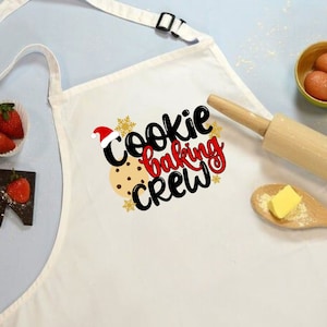 Tablier de confection de biscuits : pain d&#39;épice de Noël, motif de bonnet de Noel, cadeau de thérapie pâtissière