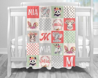Coperta con nome per bambina, coperta con farfalla rosa, coperta per neonata, coperta per neonati con farfalla, coperta natalizia personalizzata - Italia