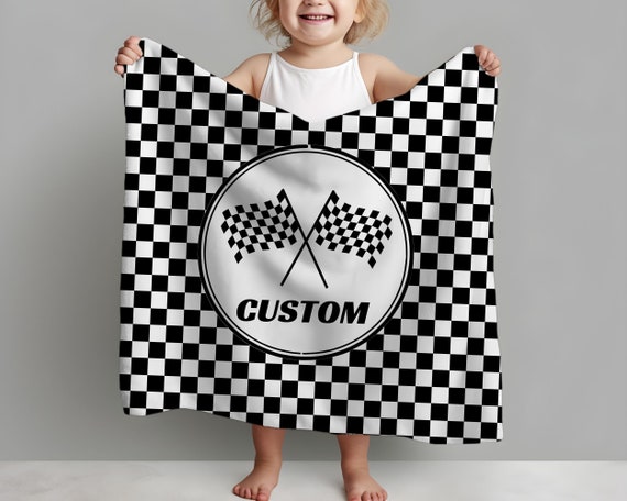Checkered flag blanket deals