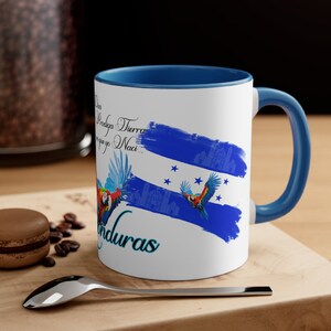 Honduras cafe coffee catracho hodureños hondureñas mi tierra Accent Coffee Mug, 11oz