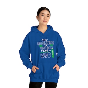 el comienzo de la sabiduría es el temor de Dios con capucha Sudadera con capucha Unisex Heavy Blend™