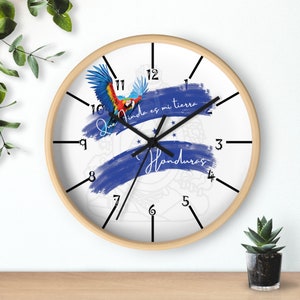 Honduras Catracho La H mi tierra Honduras decoracion reloj de pared Reloj de pared