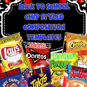 My Favorite ChipBag Composition Book Cover Templates Bundle