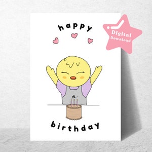 Streunende Kinder Geburtstagskarte druckbare digitaler Download - SKZOO Bbokari Felix Karte - K-Pop Geburtstag
