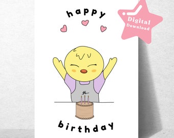 Stray Kids Birthday Card Imprimable Téléchargement numérique - SKZOO Bbokari Felix Card - K-Pop Birthday