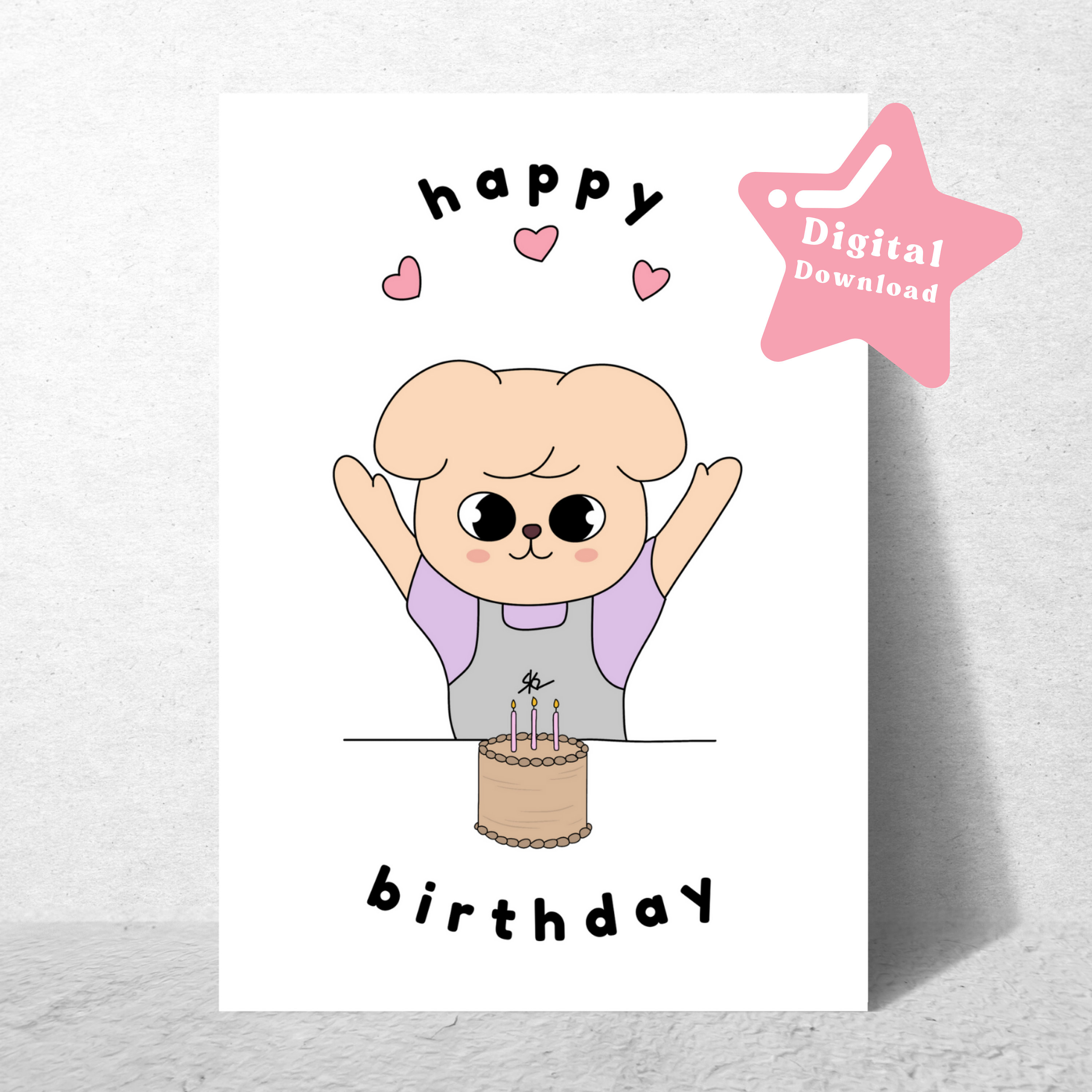 Stray Kids Birthday Card Printable Digital Download SKZOO Puppym