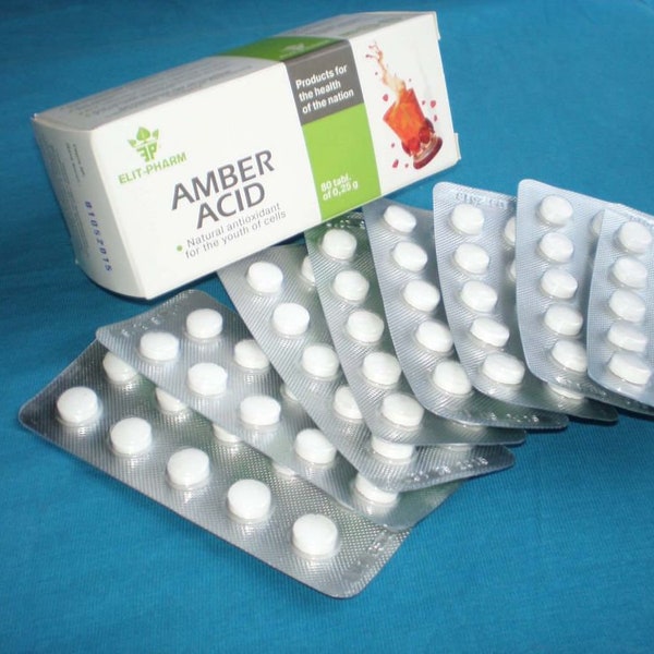 AMBER ACID tablets 0.15 g 80 pcs "Elit-Pharm" Succinic Acid