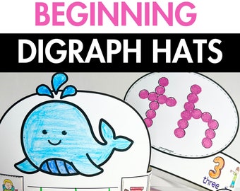 Beginning Digraph Crafts | Beginning Digraph Hats | Trace Cut and Paste Crowns