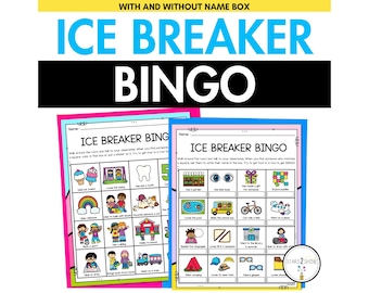 Ice Breaker Bingo - Get to Know You Bingo - First Day of School Classroom Game - Getting to Know You Bingo - Find Someone Who Group Activity