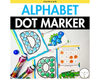 Alphabet Dot Marker Printable Worksheets | Letters Bingo Dauber Printables for Preschool and Kindergarten | Alphabet Fine Motor Activity