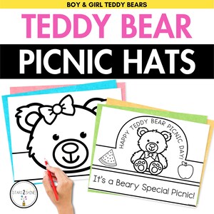 テディベア ピクニック クラフト | テディベア ピクニック デーのためのテディベア ハット | 子供向けテディ デー アクティビティ
