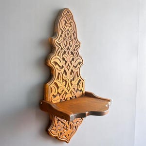 Wooden Shelf, Elegant Wall Mounted Wooden Shelf, Rustic Wooden Wall Shelf, Handmade Wooden Floating Shelf, Stylish Solid Wood Wall Shelf