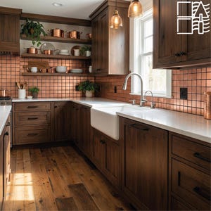 Handmade Copper Wall Tile: Backsplash, Fireplace Art (7.8x7.8 inches)