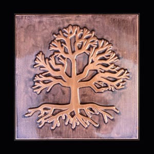 Handmade Copper Tree of Life Wall Art: Indoor/Outdoor Decor (15.7 Inch)