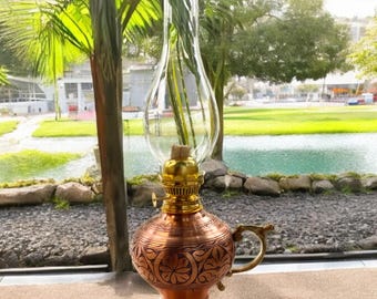 Handmade Copper Gas Lamp: Vintage Style Rustic Outdoor Lighting