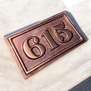 Address Plaque, Copper Number Sign, Handmade Copper Numbers, Door Address Sign, Metal House Number Plaque, Copper Wall Decor