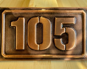 Copper Door Number, Elegant Handcrafted Copper House Number, Custom Copper Door Number, Stylish Home Address Number Plate