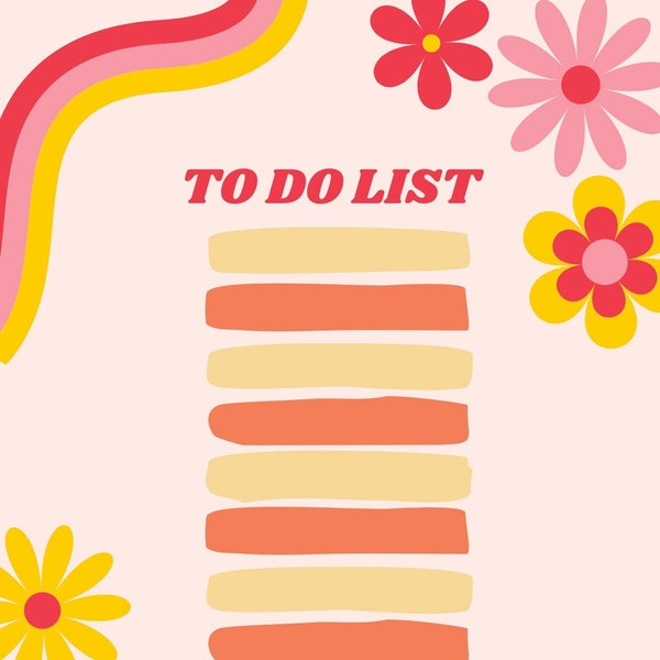To do list // pretty, pink, flowers, hippy, hippie, boho, organised, to do list, plan your day, planner, plan your week, organise your tasks