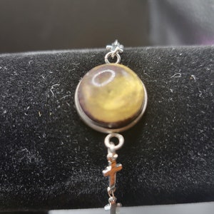 Gold/black Cross Chain Bracelet
