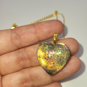 Confetti Style Heart Necklace