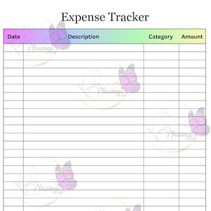 Printable Expense Tracker-Digital