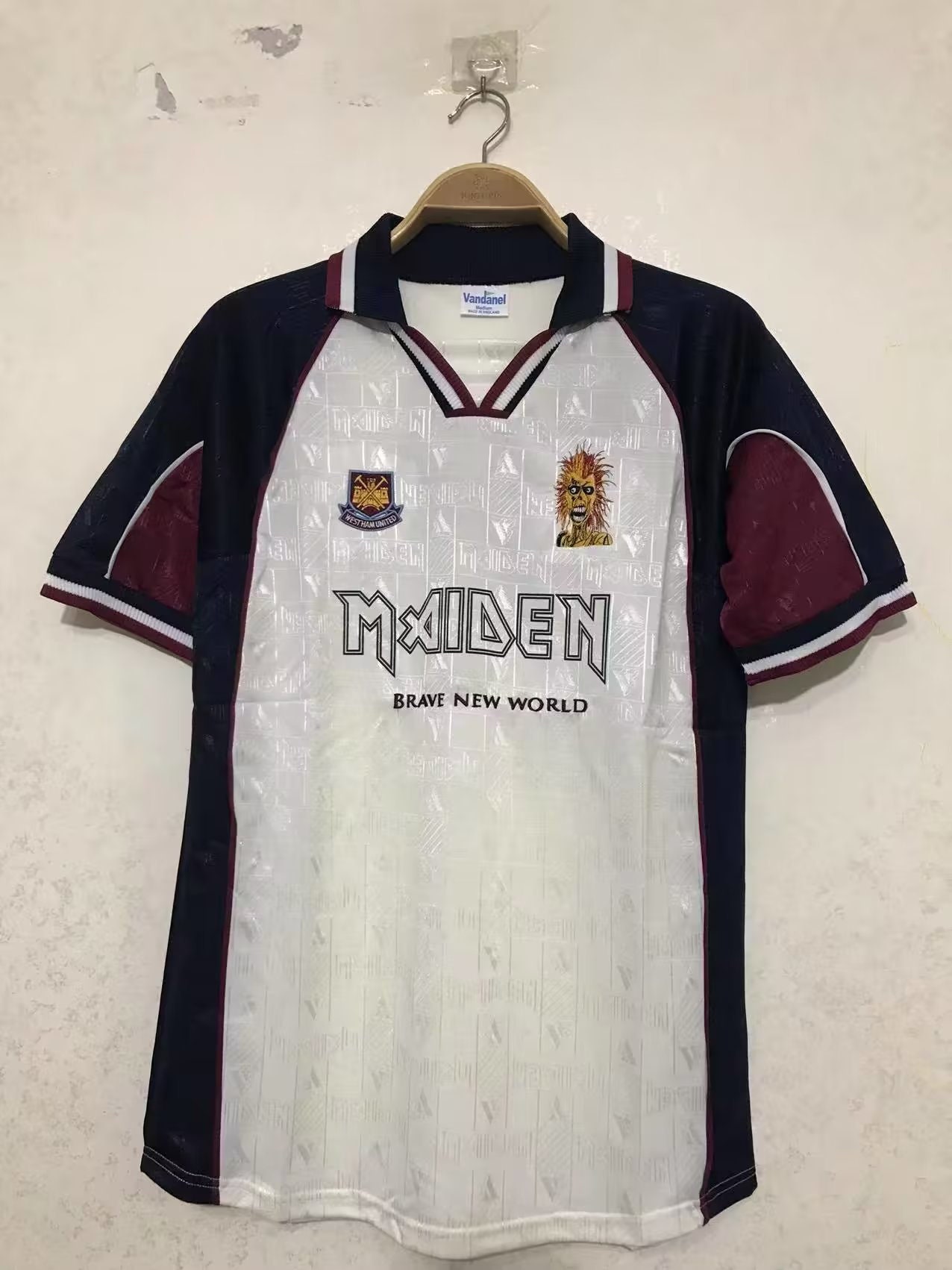 1999 West Ham x Iron Maiden Retro Jersey Classic Shirt