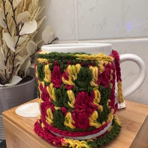 PDF Pattern - Coffee Mug Set: Crochet Cozy and Coaster - Easy Home Decor - Surface Protection - Holiday Gift - Quick Project - Kitchen Style