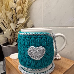PDF Pattern - Coffee Mug Set: Crochet Cozy and Coaster - Easy Home Decor - Surface Protection - Holiday Gift - Quick Project - Kitchen Style