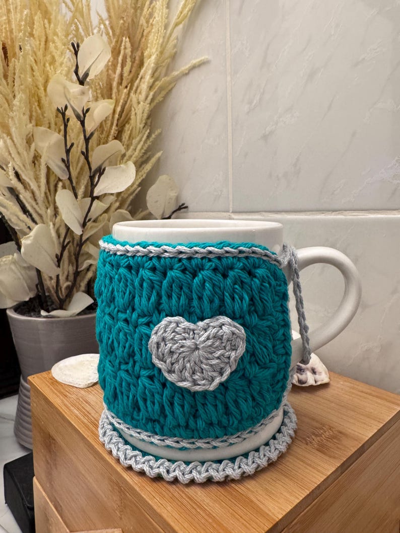 PDF Pattern - Coffee Mug Set: Crochet Cozy and Coaster - Easy Home Decor - Surface Protection - Holiday Gift - Quick Project - Kitchen Style