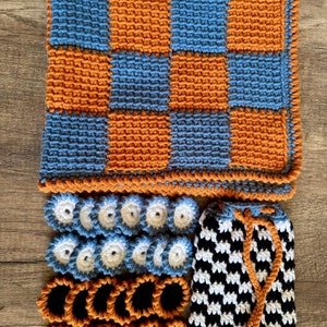 PDF Pattern - Crochet Original Checkers Board Game - Pouch/pawns ...