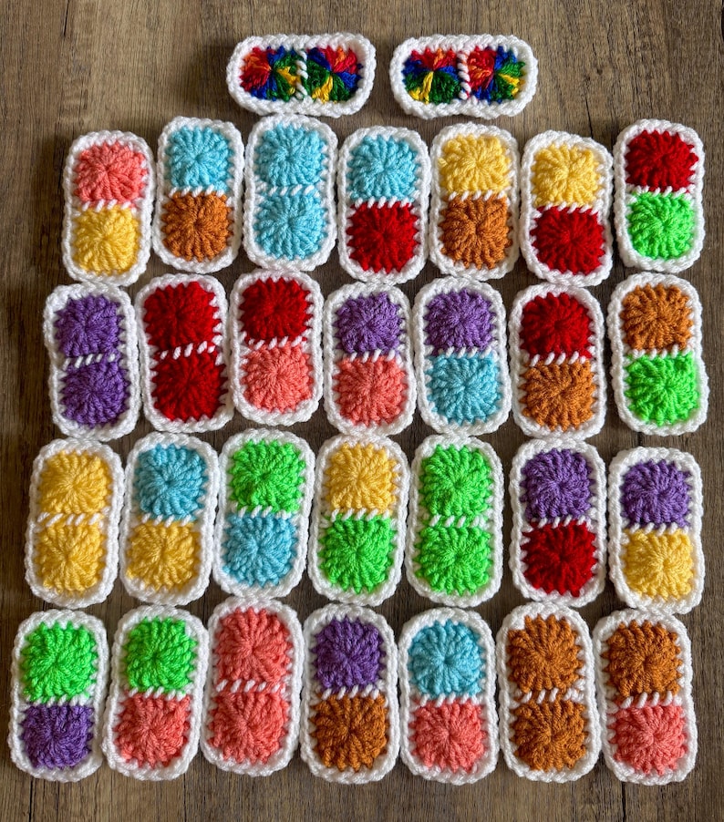 PDF Pattern - Crochet Colourful Domino Board Game - English Only-us ...