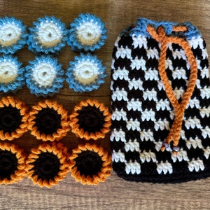 PDF Pattern - Crochet Original Checkers Board Game - Pouch/pawns ...