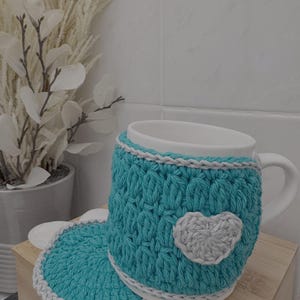 PDF Pattern - Coffee Mug Set: Crochet Cozy and Coaster - Easy Home Decor - Surface Protection - Holiday Gift - Quick Project - Kitchen Style