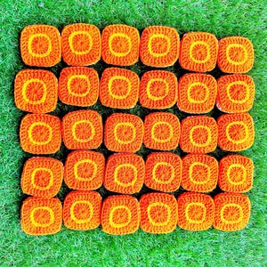 PDF Pattern - Crochet Colourful Tiles Game Set - Puzzle - English Only Pattern - US Terms - Educational Game - Montessori - Family Fun - 30 colourful set with 5 different colours for matching game and memory development