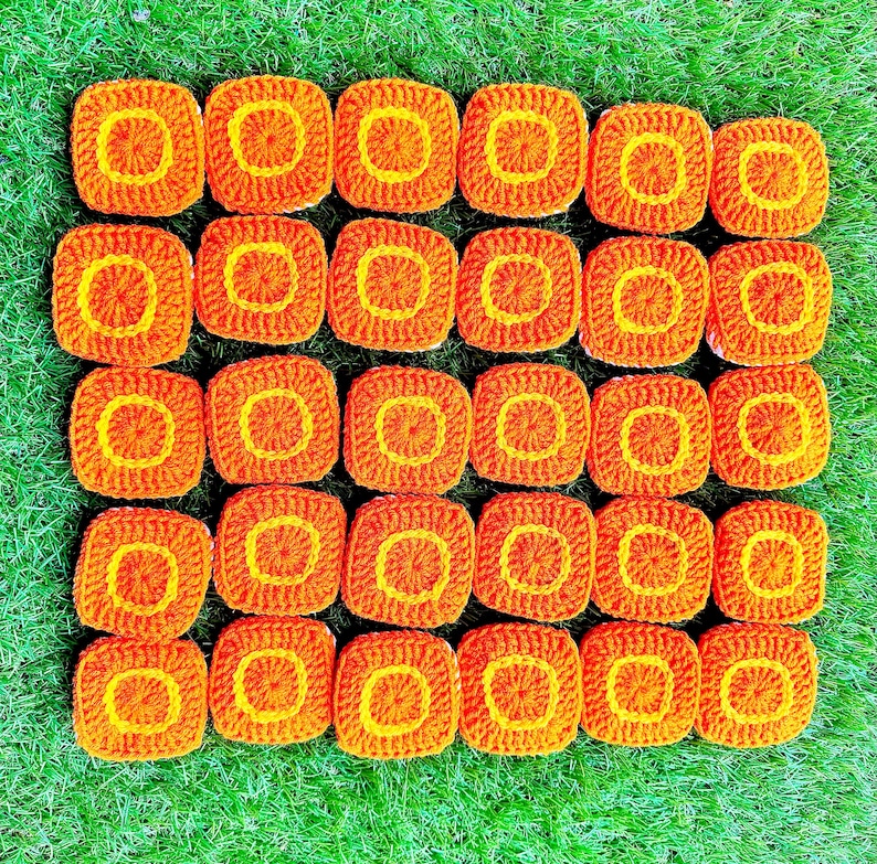 PDF Pattern - Crochet Colourful Tiles Game Set - Puzzle - English Only Pattern - US Terms - Educational Game - Montessori - Family Fun - 30 colourful set with 5 different colours for matching game and memory development