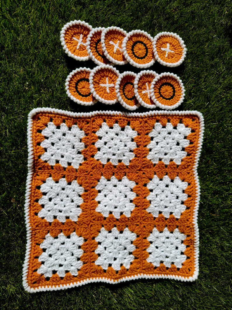 PDF Pattern Crochet Tic Tac Toe Game for All Ages Granny Square ...
