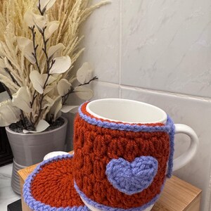 PDF Pattern - Coffee Mug Set: Crochet Cozy and Coaster - Easy Home Decor - Surface Protection - Holiday Gift - Quick Project - Kitchen Style