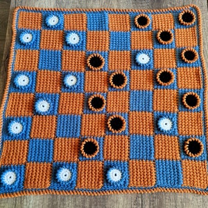 PDF Pattern - Crochet Original Checkers Board Game - Pouch/pawns ...