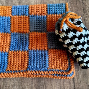 PDF Pattern - Crochet Original Checkers Board Game - Pouch/pawns ...