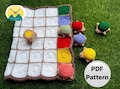 PDF Pattern - ORIGINAL Crochet Turtle Racing Board Game - English Only-US Terms - Educational - Montessori - Family