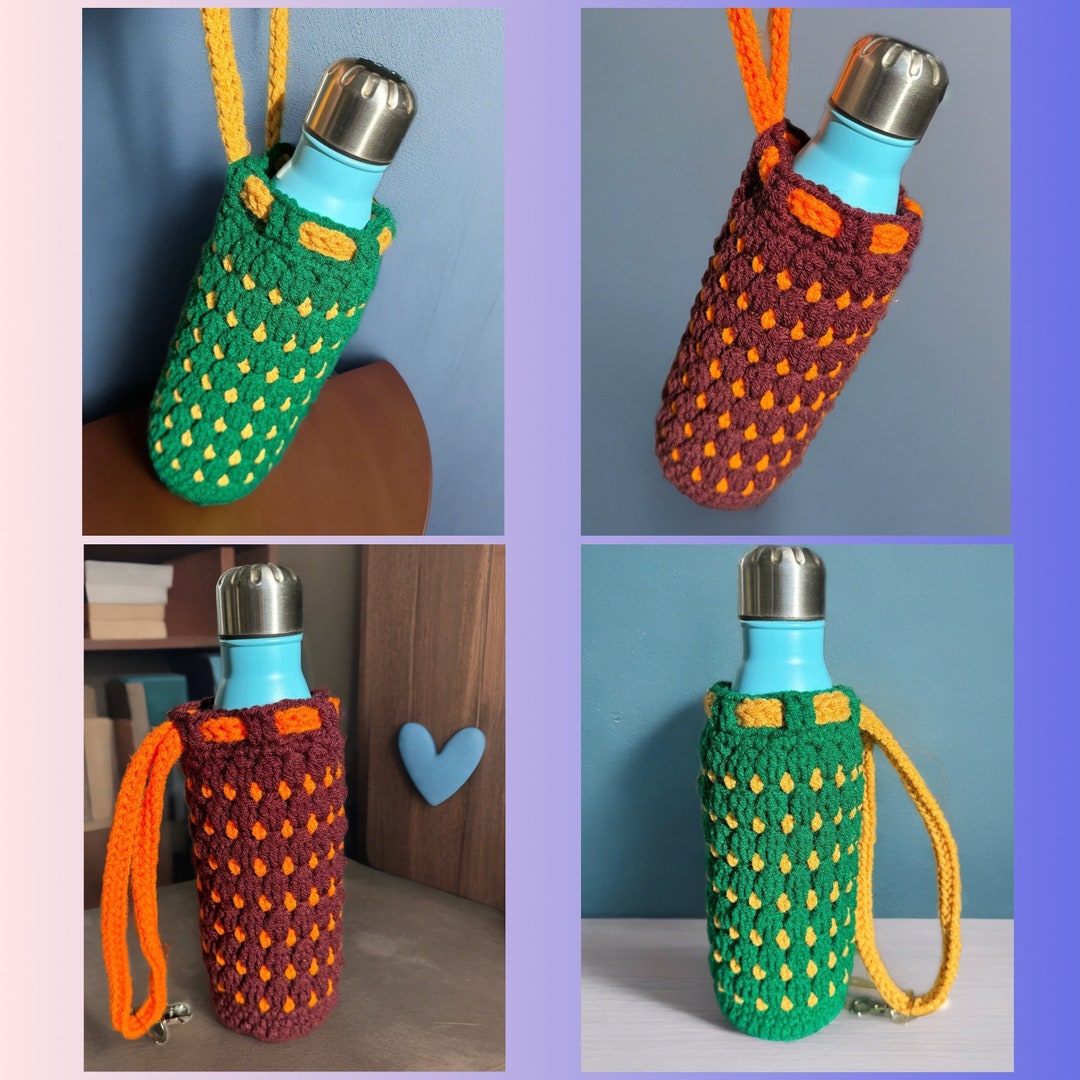 Crochet PDF Pattern Water Bottle Holder Bottle Cover Bottle Cozy ...