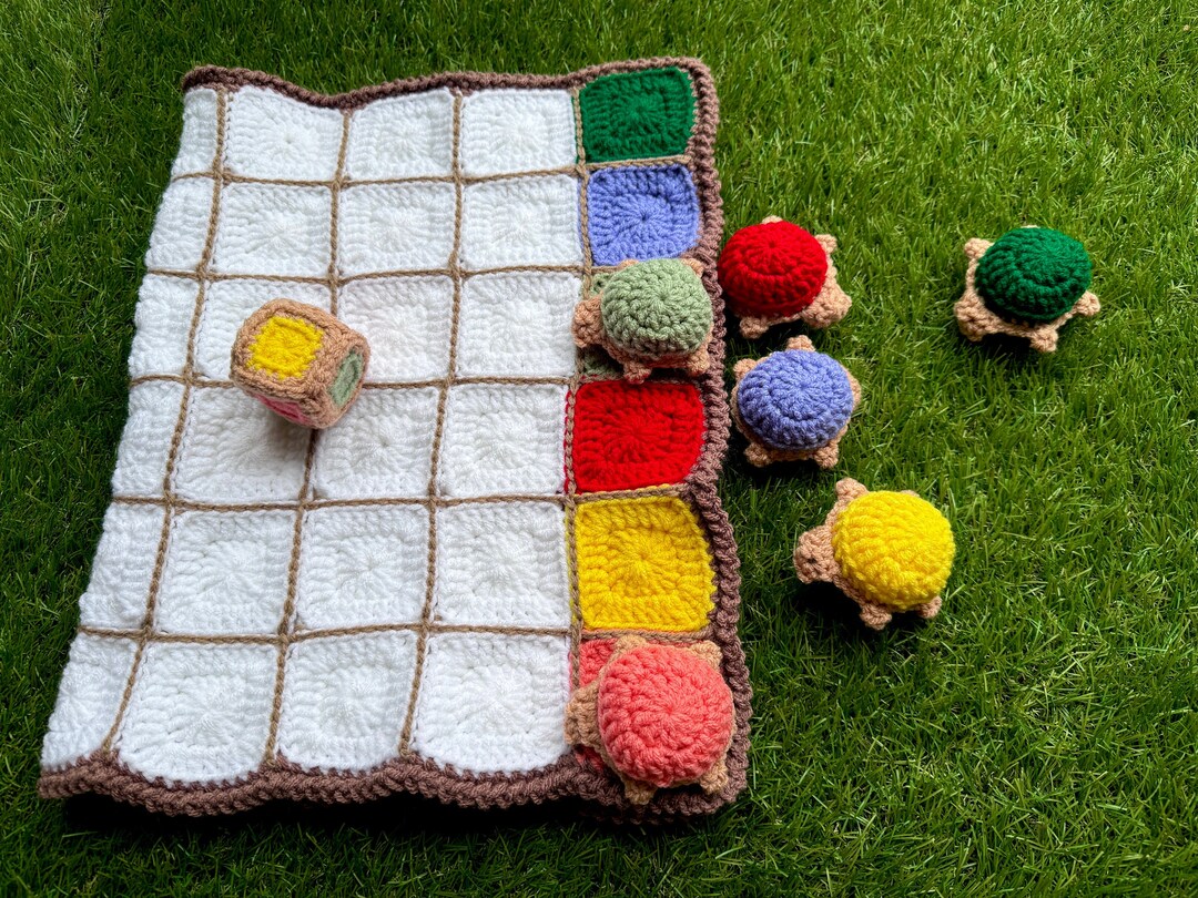 Crochet Turtle Racing Board Game - Pace Race - Educational Game ...