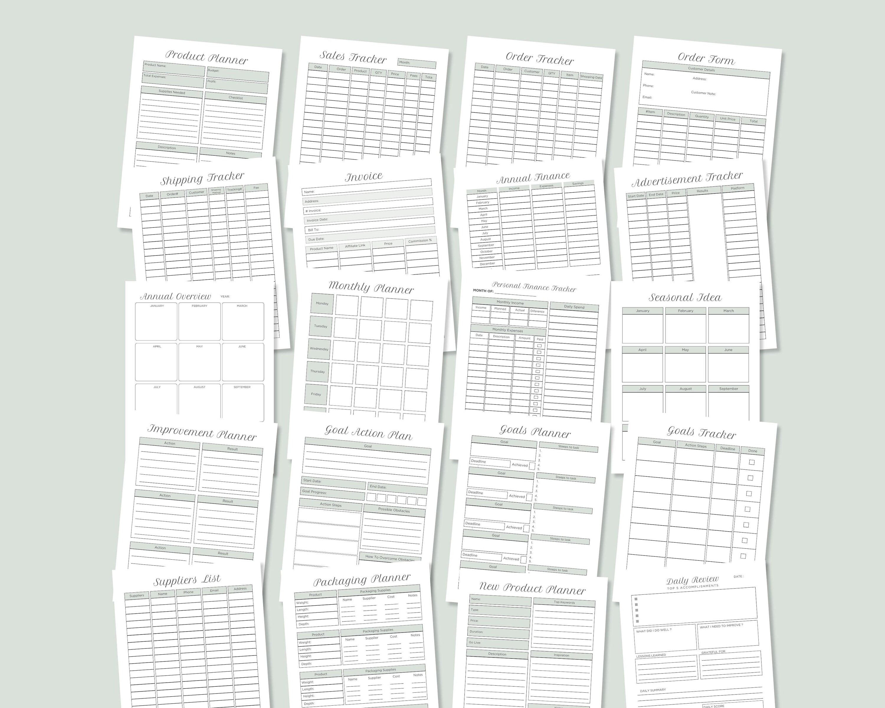Printable Business Planner PDF or Digital Planner, Start a Small ...