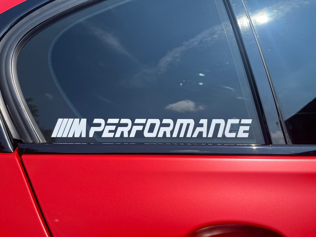 BMW M Performance Decal White Etsy