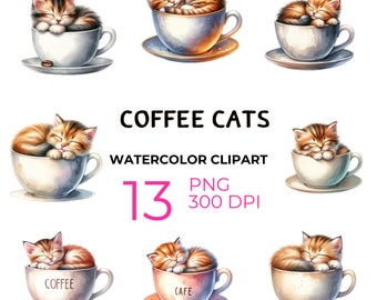 コーヒー猫のクリップアート コーヒー大好きのクリップアート 猫の