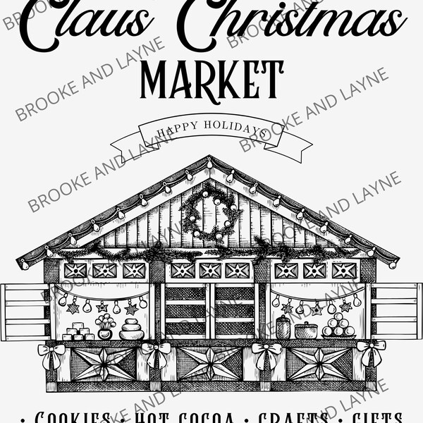 Claus’ Christmas Market Digital Print 8x11 in png