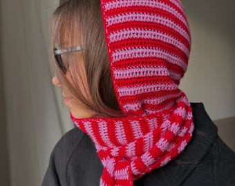 Mila Hood: Wzór na szydełko w formacie PDF, inspirowany Sophie Hood | Samouczek robienia szalika dla początkujących | Pobierz natychmiast | Bestseller TikToka DIY