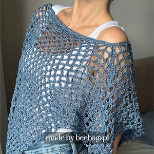 Tutorial de poncho IVY a crochet: Patrón en PDF + Video / Patrón de capa bohemia | Chal de crochet para festivales (hazlo tú mismo) / Fácil de seguir, ideal para principiantes